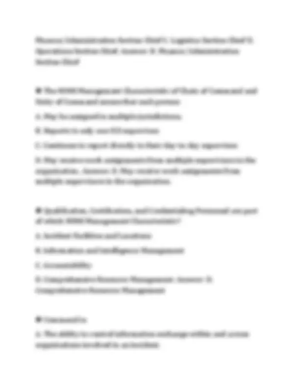 FEMA ICS EXAM 3 COMPREHENSIVE STUDY GUIDE 2026 INCIDENT COMMAND SYSTEM ...