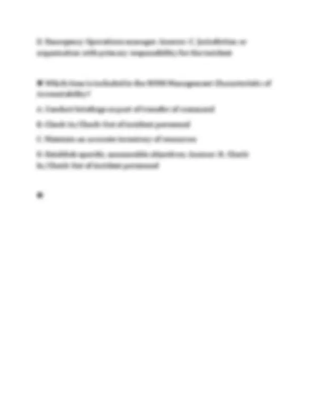 FEMA ICS EXAM 3 COMPREHENSIVE STUDY GUIDE 2026 INCIDENT COMMAND SYSTEM ...