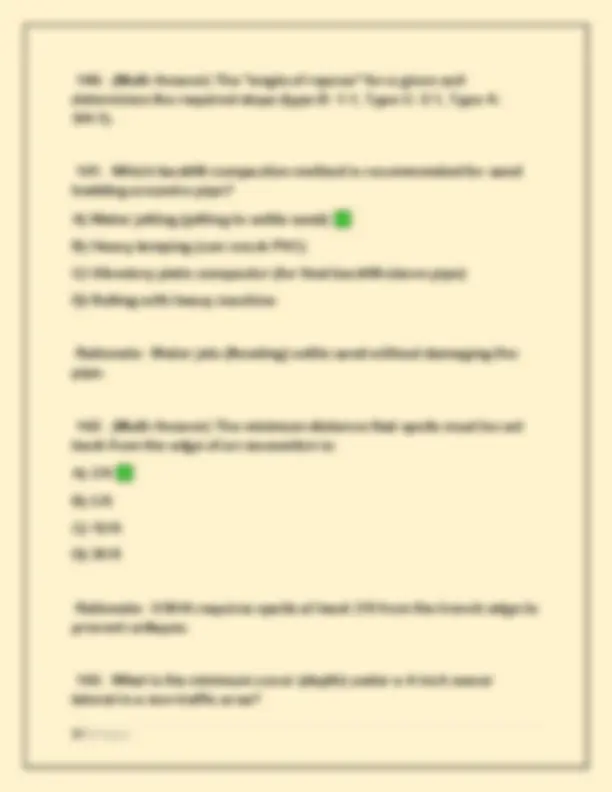 North Carolina (PU) Water Lines and Sewer Lines Practice Exam 2025-2026 ...