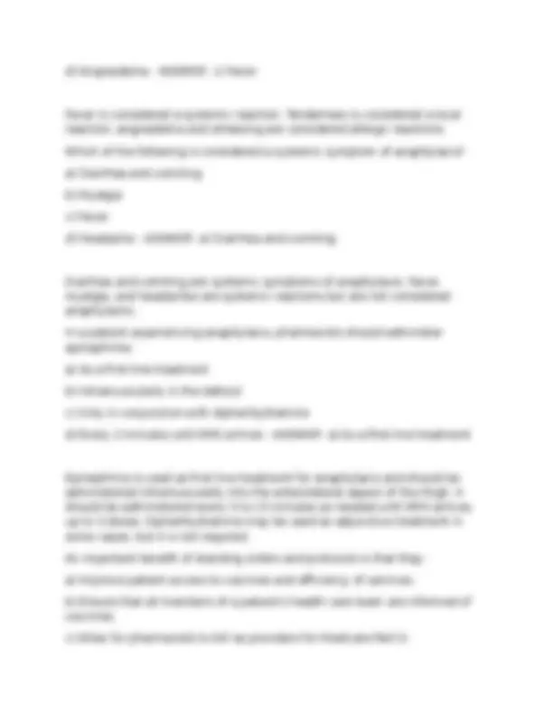 APhA Immunization Home Study EXAM (updated 2026) Questions & Answers ...