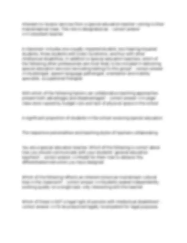 MoCA Practice Test Mild Moderate Cross Categorial 2025 Complete ...