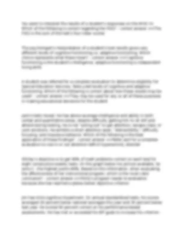 MoCA Practice Test Mild Moderate Cross Categorial 2025 Complete ...