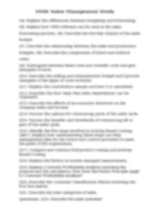 D099 Sales Management Study Guide Questions and Answers | Complete ...