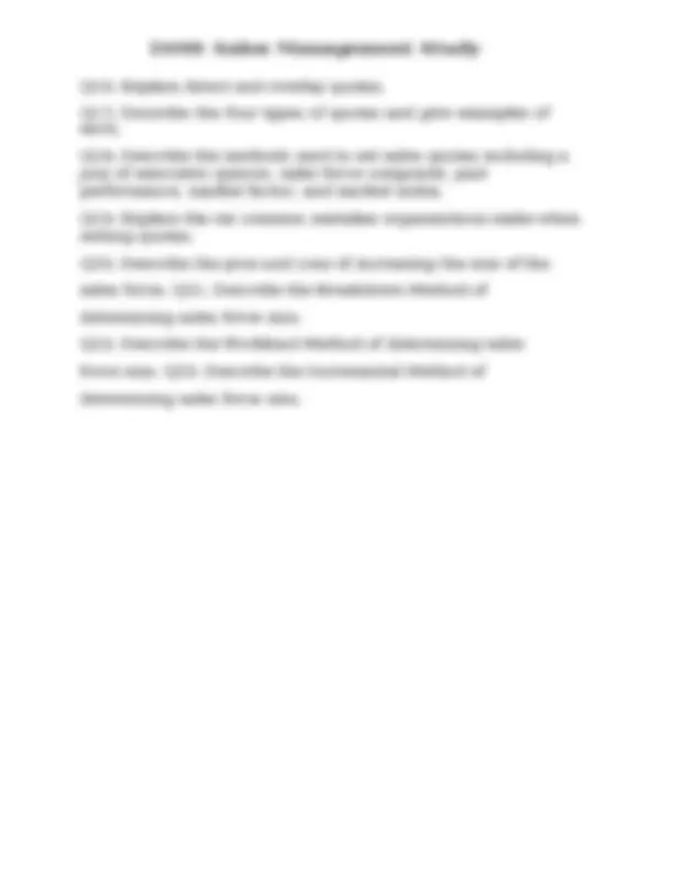 D099 Sales Management Study Guide Questions and Answers | Complete ...