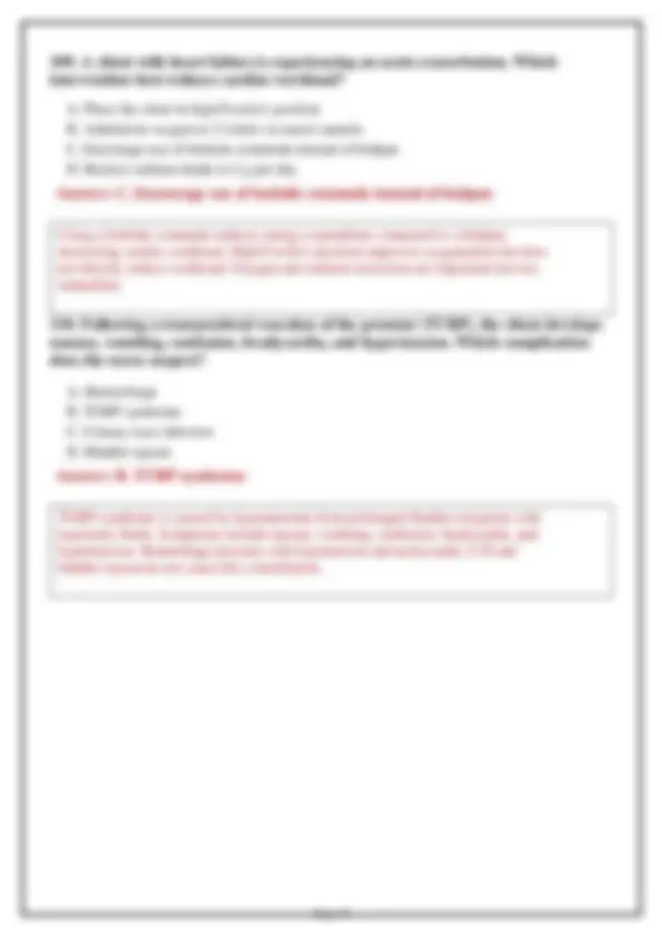 NUR 265 Medical Exam 1 2026: Versions 1, 2 & 3 – 200 Practice Questions ...