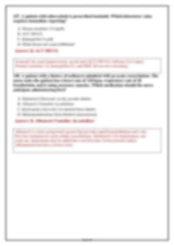NUR 265 Medical Exam 1 2026: Versions 1, 2 & 3 – 200 Practice Questions ...