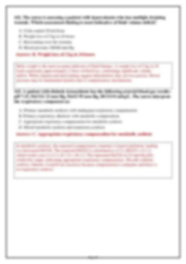NUR 265 Medical Exam 1 2026: Versions 1, 2 & 3 – 200 Practice Questions ...