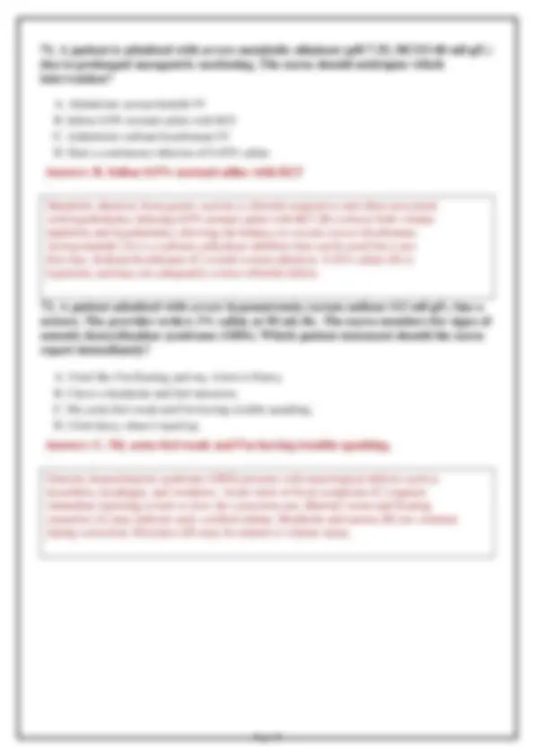 NUR 265 Medical Exam 1 2026: Versions 1, 2 & 3 – 200 Practice Questions ...