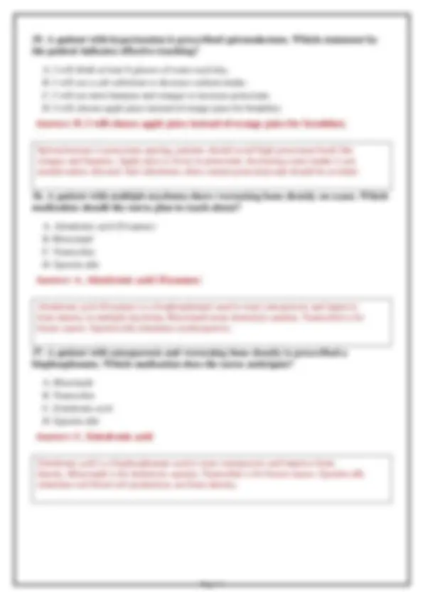 NUR 265 Medical Exam 1 2026: Versions 1, 2 & 3 – 200 Practice Questions ...