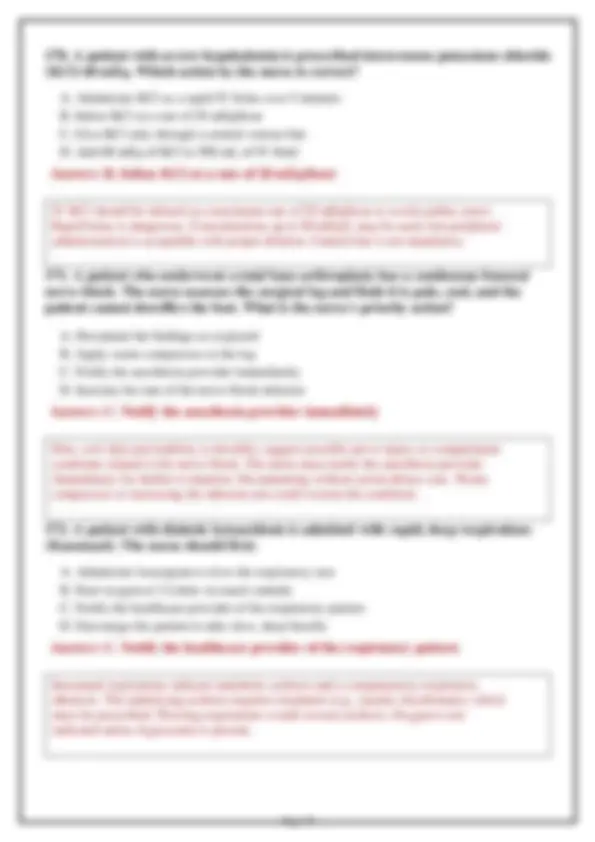 NUR 265 Medical Exam 1 2026: Versions 1, 2 & 3 – 200 Practice Questions ...
