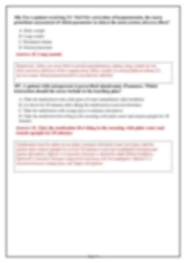 NUR 265 Medical Exam 1 2026: Versions 1, 2 & 3 – 200 Practice Questions ...