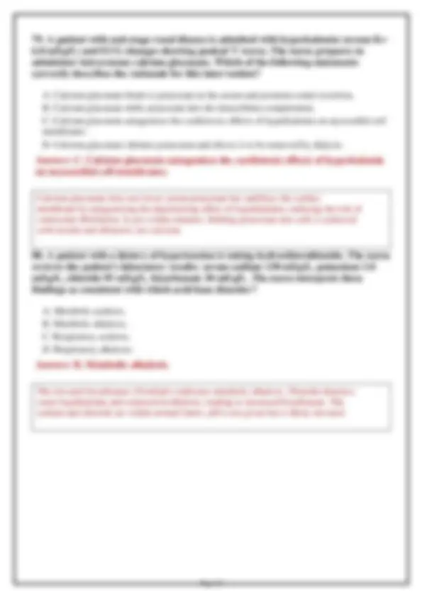 NUR 265 Medical Exam 1 2026: Versions 1, 2 & 3 – 200 Practice Questions ...