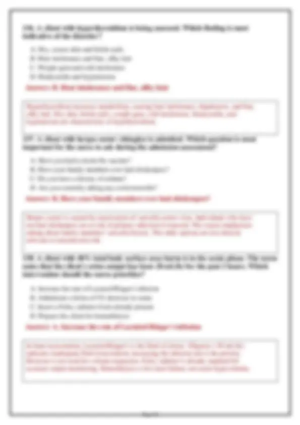 NUR 265 Medical Exam 1 2026: Versions 1, 2 & 3 – 200 Practice Questions ...