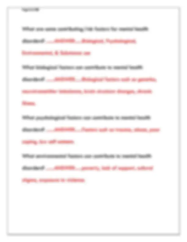 PSYCH/MENTAL HEALTH NURSING STUDY GUIDE EXAM 2025/2026 – PRACTICE TEST ...