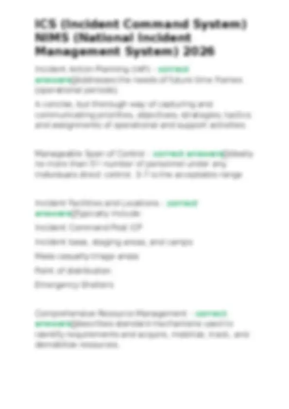 ICS (Incident Command System) NIMS (National Incident Management System ...