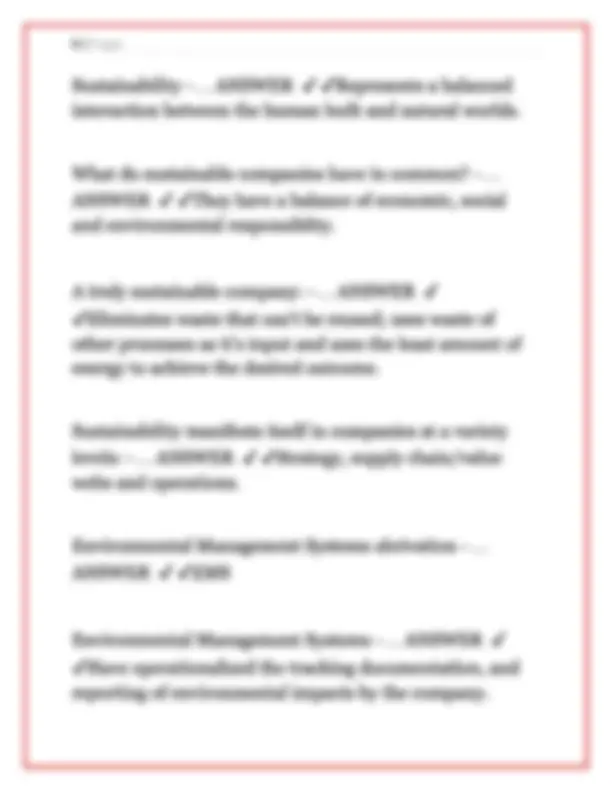 CSWA SUSTAINABILITY EXAM 2025/2026 – COMPLETE QUESTIONS & CORRECT ...