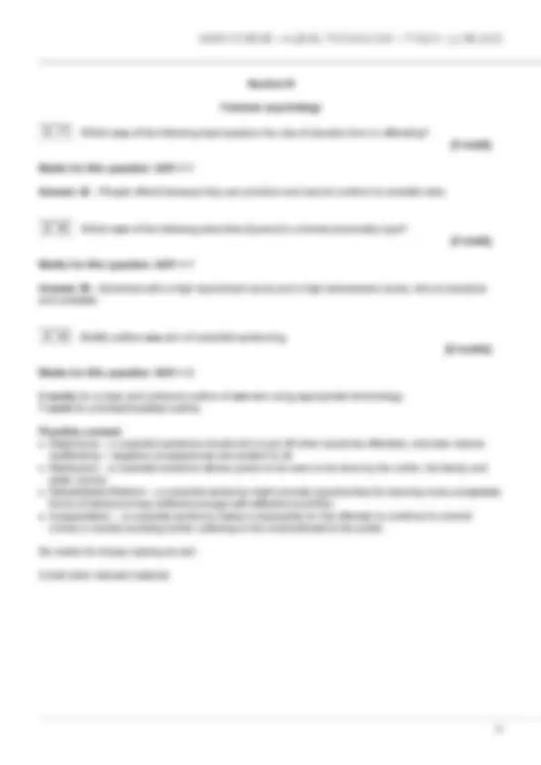 2025 AQA A-level PSYCHOLOGY Paper 3 QUESTION PAPER AND MARK SCHEME ...