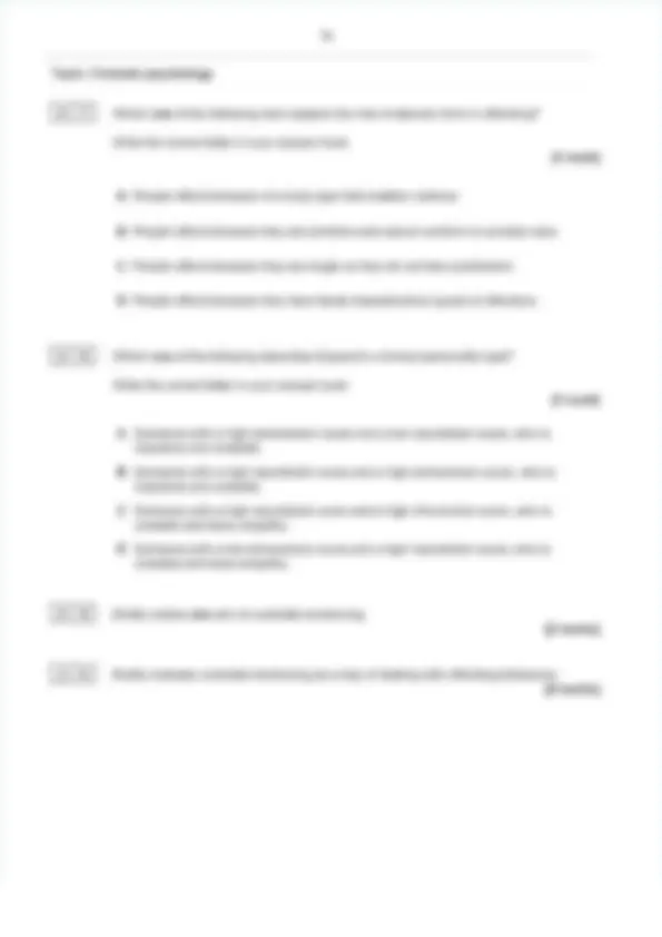 2025 AQA A-level PSYCHOLOGY Paper 3 QUESTION PAPER AND MARK SCHEME ...