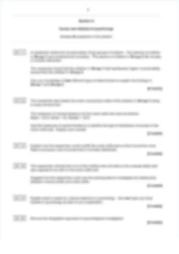 2025 AQA A-level PSYCHOLOGY Paper 3 QUESTION PAPER AND MARK SCHEME ...