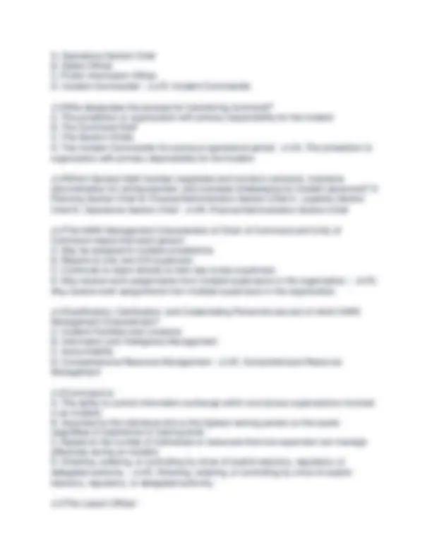 ICS 100 INCIDENT COMMAND SYSTEM REVISION 2026 EXAM QUESTIONS AND ...