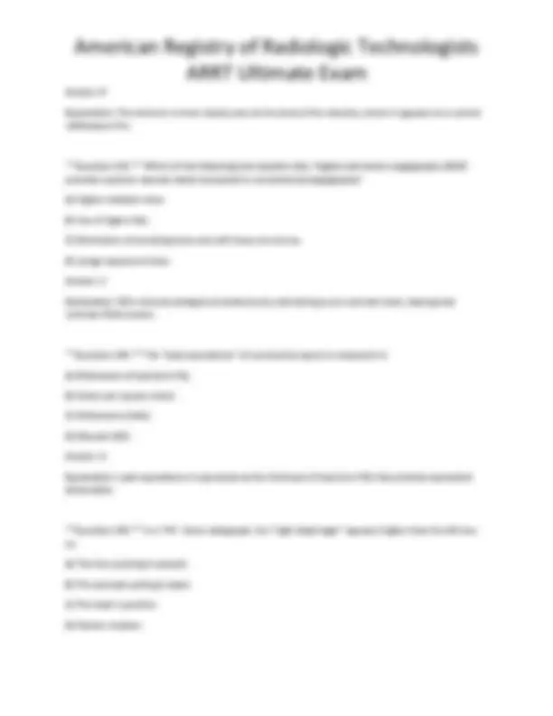 American Registry of Radiologic Technologists ARRT Ultimate Exam ...