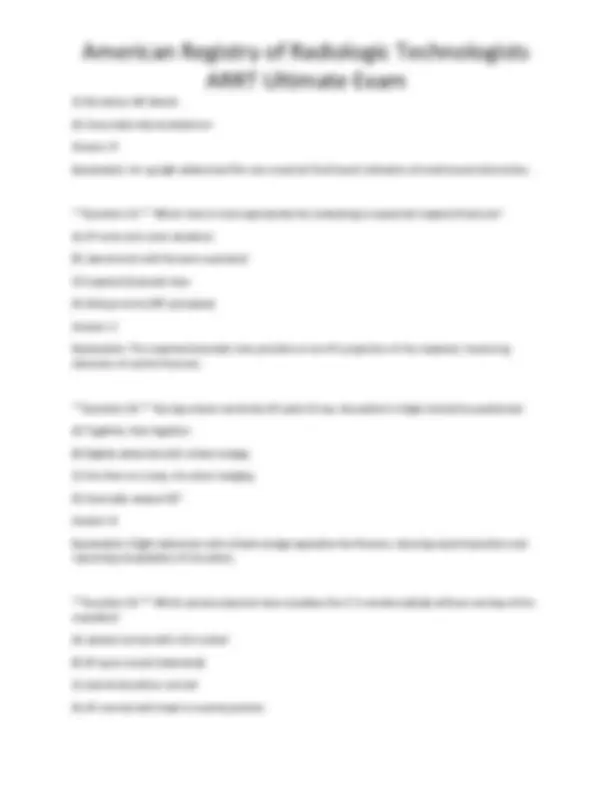 American Registry of Radiologic Technologists ARRT Ultimate Exam ...