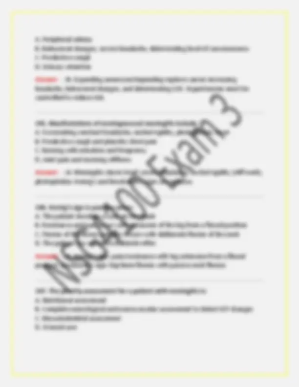 NSG 4100/ NSG4100 Exam 3 (New 2026/ 2027 Update) Adult Health III ...