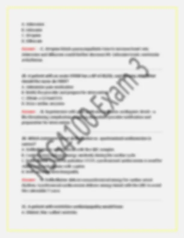 NSG 4100/ NSG4100 Exam 3 (New 2026/ 2027 Update) Adult Health III ...