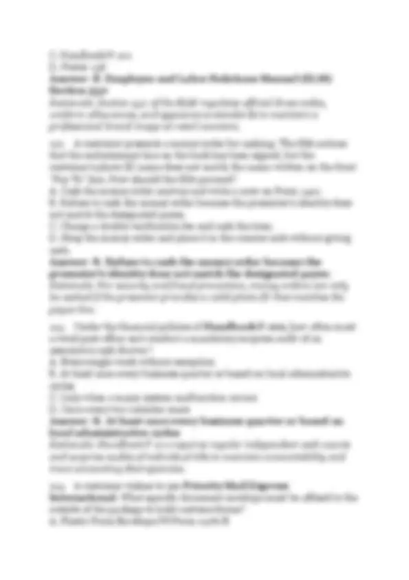 USPS EXAM 421 SSA ACADEMY COMPLETE DRILL QUESTIONS 151–200 WITH ...
