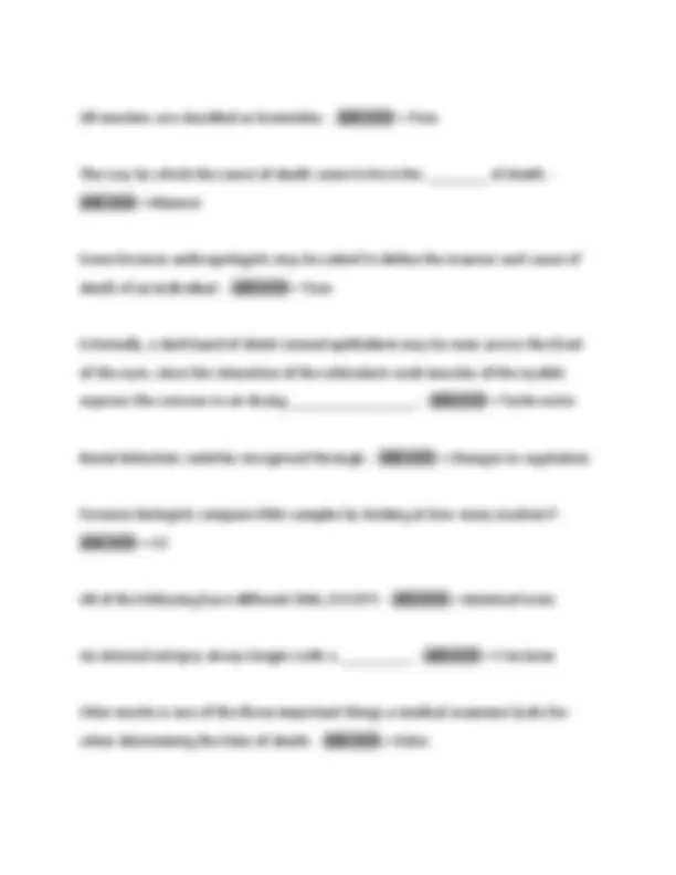 Forensic Science Final Exam Study Guide: Comprehensive Review, Practice ...