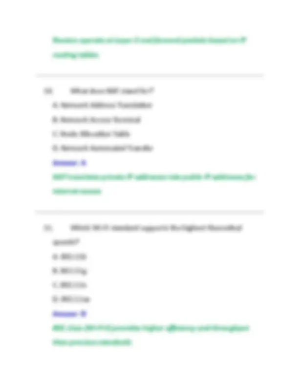 CompTIA Network+ Certification Exam Questions With Correct Answers ...