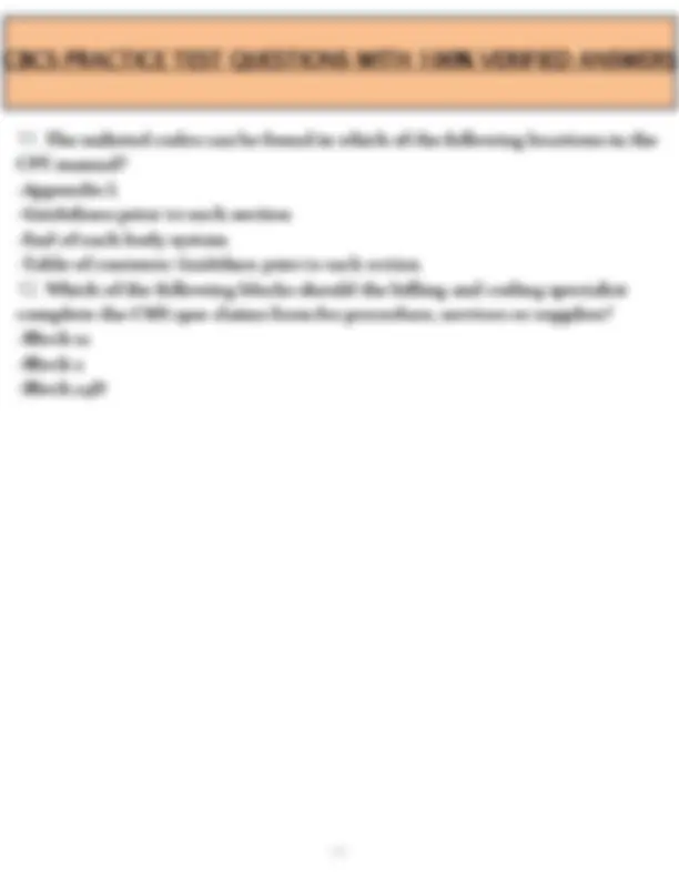 CBCS Exam Questions and Answers (PDF) | 2026 Medical Billing Prep ...