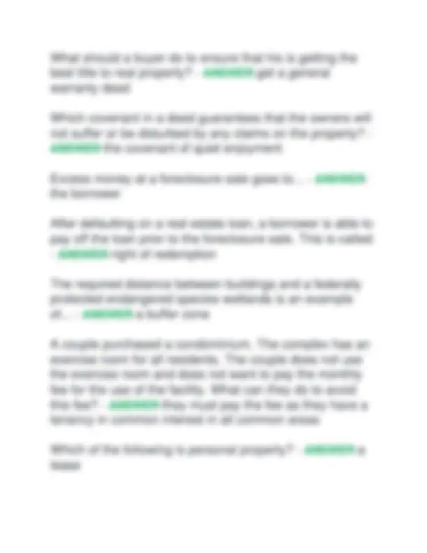 National Real Estate Exam Practice Questions and Solutions Latest ...