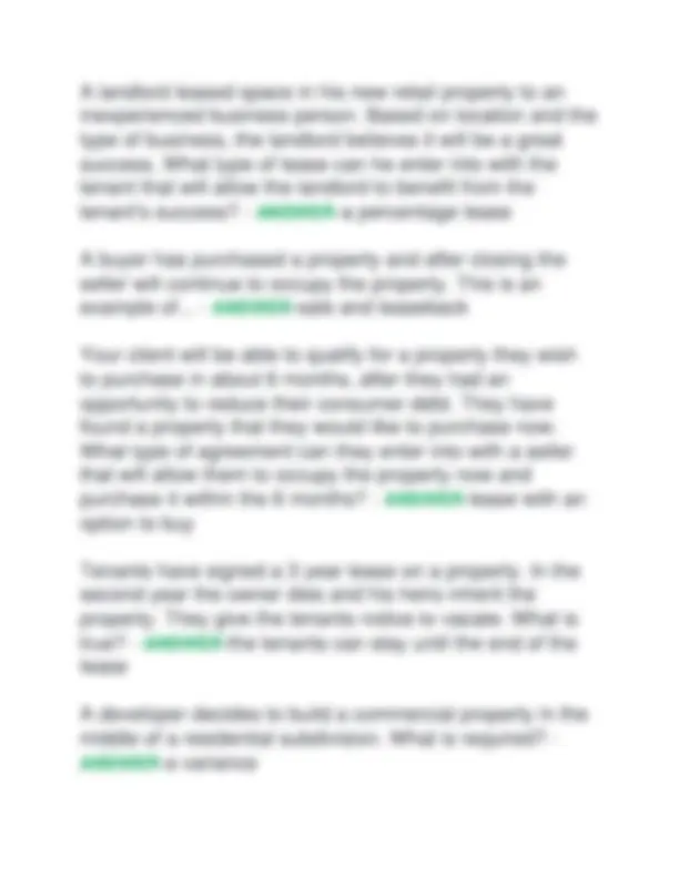 National Real Estate Exam Practice Questions and Solutions Latest ...