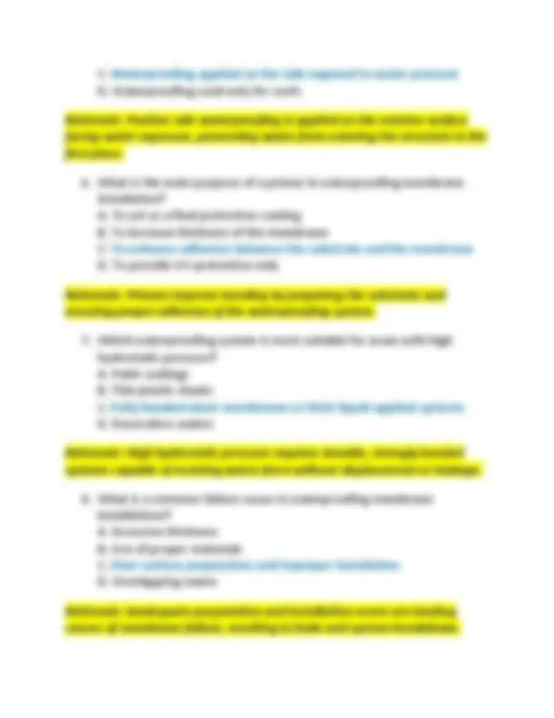 Tennessee Waterproofing Membrane Installer Exam Practice Questions And ...