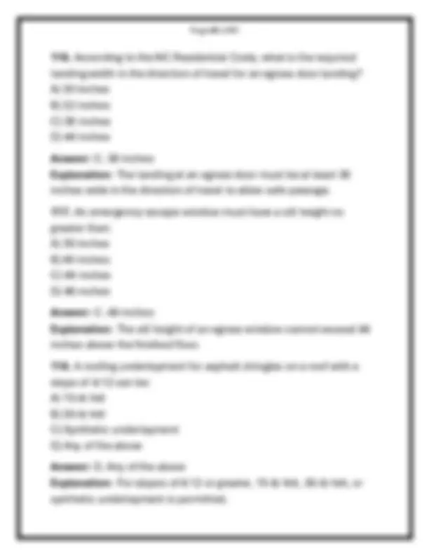 NORTH CAROLINA BUILDING CONTRACTOR LICENSE – 2026 PRACTICE EXAM Q&A ...