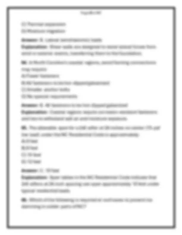 NORTH CAROLINA BUILDING CONTRACTOR LICENSE – 2026 PRACTICE EXAM Q&A ...