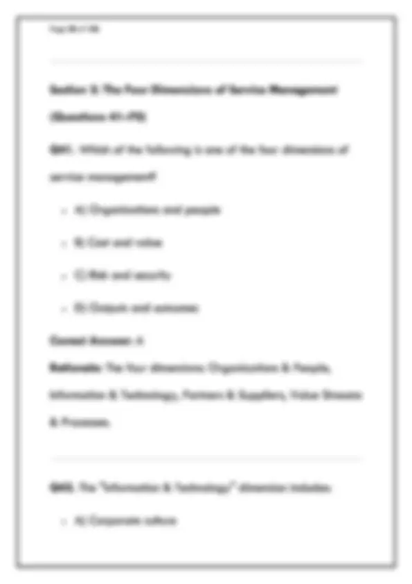 ITIL 4 FOUNDATION EXAMINATION QUESTIONS AND ANSWERS | COMPLETE PRACTICE ...