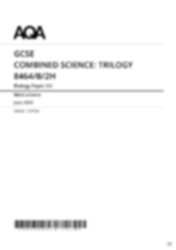 2025 ACTUAL AQA GCSE COMBINED SCIENCE: TRILOGY Higher Tier 8464/B/2H ...