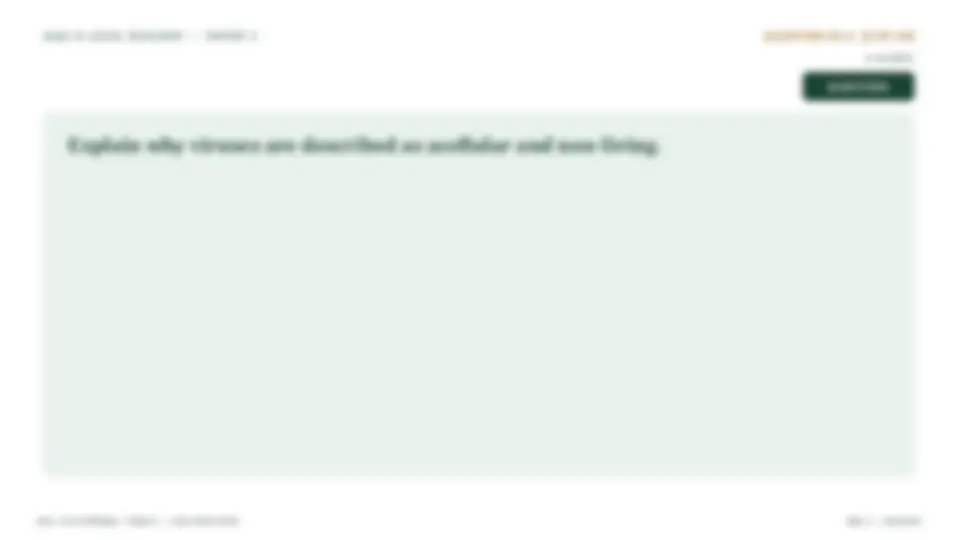 AQA A-LEVEL Biology — Paper 1 Complete Question Paper & Mark