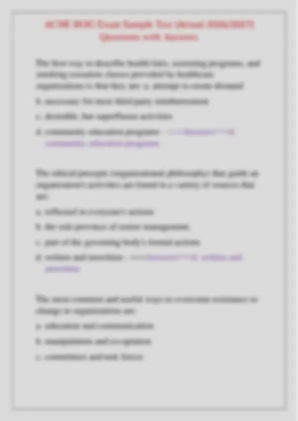How Question Samples ACHE BOG Exam Sample Test (Actual 2026/2027) Questions with Answers ...