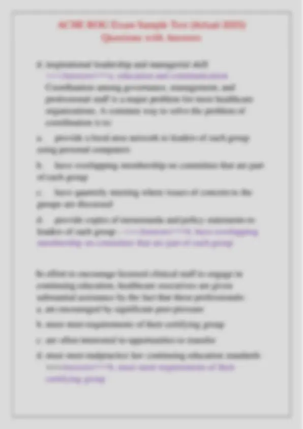 How Question Samples ACHE BOG Exam Sample Test (Actual 2026/2027) Questions with Answers ...