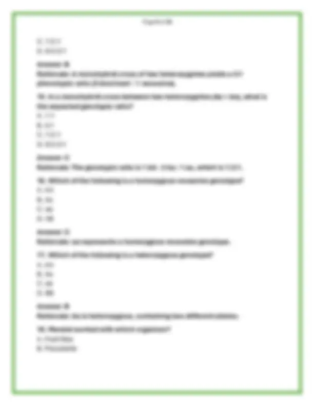 Practicing Rules BIOL180 – PRACTICE EXAM 4: GENETICS AND MENDELIAN INHERITANCE 2026/2027 ...