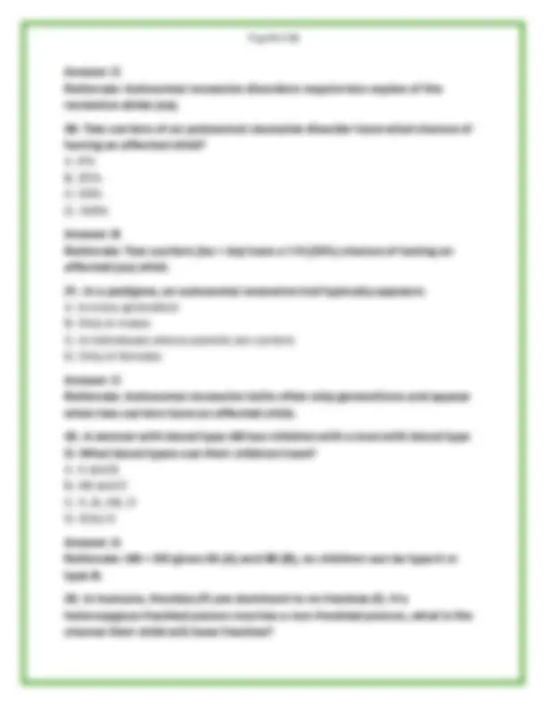 Practicing Rules BIOL180 – PRACTICE EXAM 4: GENETICS AND MENDELIAN INHERITANCE 2026/2027 ...