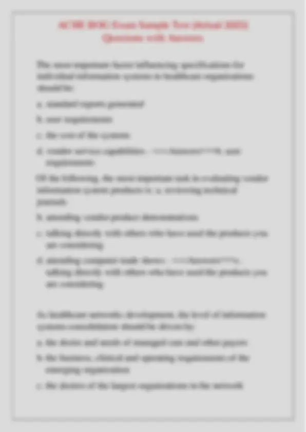 How Question Samples ACHE BOG Exam Sample Test (Actual 2026-2027) Questions with Answers ...