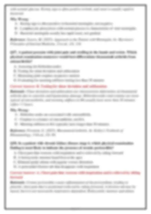 NUR 634 ADVANCED HEALTH ASSESSMENT VERIFIED EXAM QUESTIONS AND ANSWERS ...