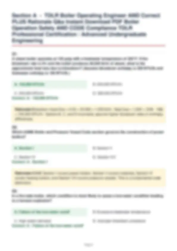 TDLR Boiler Operating Engineer Exam Practice Questions And Correct ...
