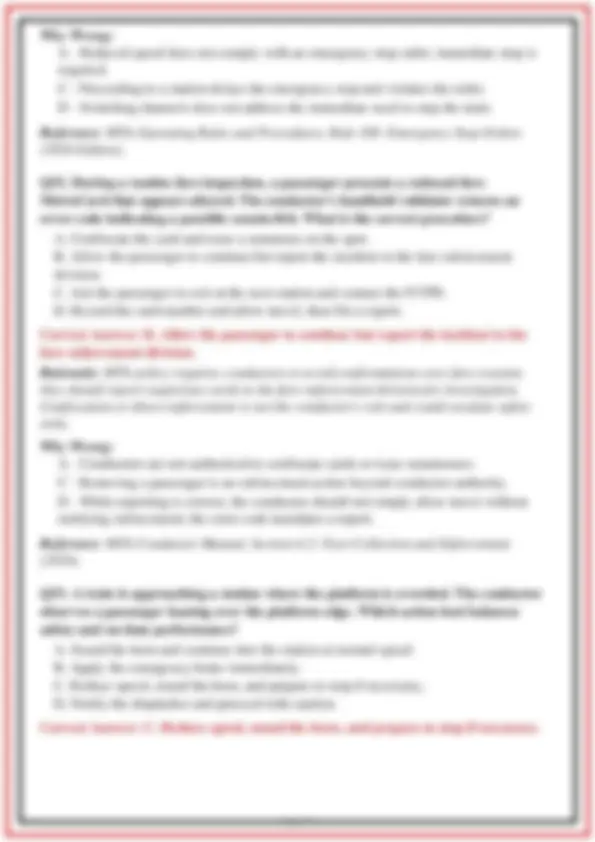 Complete Cctv Coverage MTA Conductor Exam Complete Practice QUESTIONs, Correct Answers ...