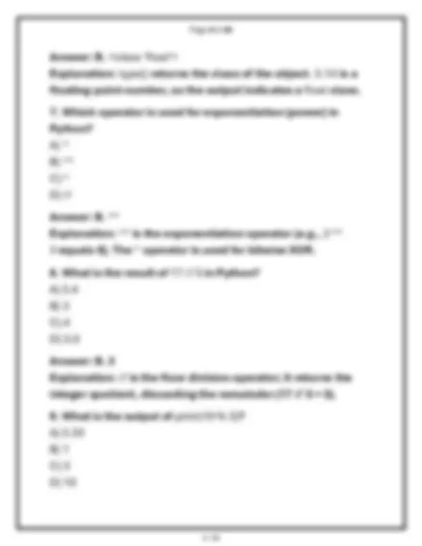 WGU E010 FOUNDATIONS OF PROGRAMMING (PYTHON) OA 2026 PRACTICE EXAM ...