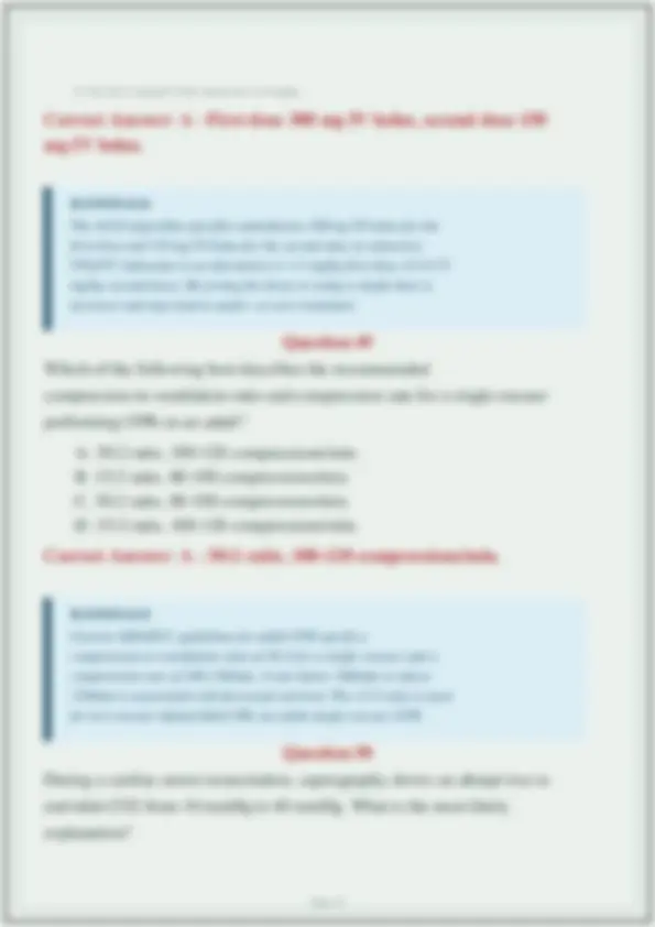 ACLS Pre Course Self Assessment Exam comprehensive questions fully ...